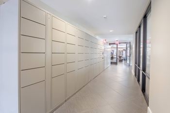Hallway with lockers